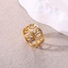 Custom Broad Surface Name Heart Rings Women Unisex Gold Color Personalization 6-10 Size Wedding Bride Jewelry Stainless Steel