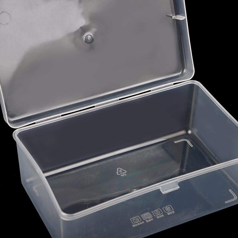 Ins White Transparent Flip Storage Box Home Organization Card Storage Case Sundries Stationery Desktop Dustproof Organizer