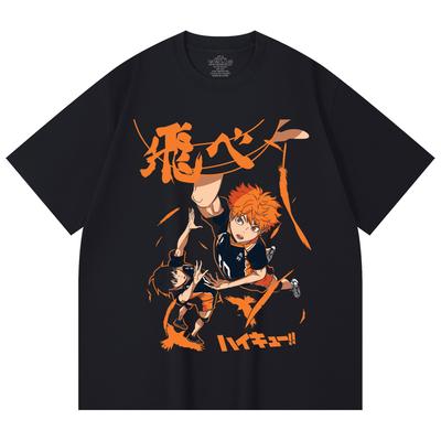 Camiseta Unisex de Algodón Pesado 230 Gsm 100% Algodón con Estampado Haikyuu V10 Hinata Tobio