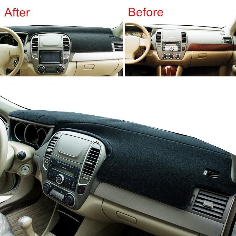 For Nissan Bluebird Sylphy Almera G11 2005-2012 Dashboard Cover Mat Pad Dash Dashmat Sunshade Protect Carpet Rug Car Accessories