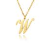 Women Stainless Steel 18K Gold Plated Letter Name Pendant Collarbone Chain