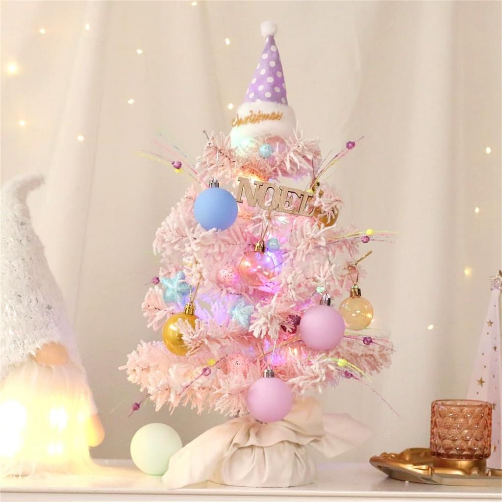 Tisch-Weihnachtsbaum, beleuchtet, künstlicher Weihnachtsbaum mit DIY-Tisch-Ornament für die Weihnachtsdekoration zu Hause