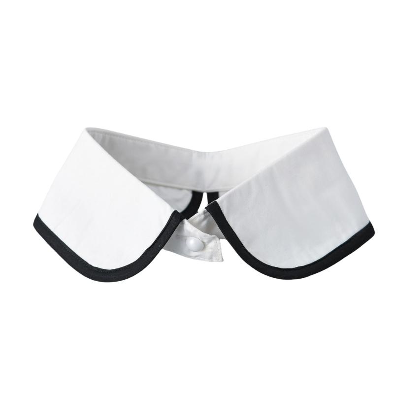 

Fashion Pearls Decorated Half Shirt Collar Multipurpose Detachable Blouse Lapel False Collar Choker for Men and Women