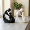 Minimalist Hugging Cat Sculpture 3D Printing Abstract Cat Figurine  Living Room
