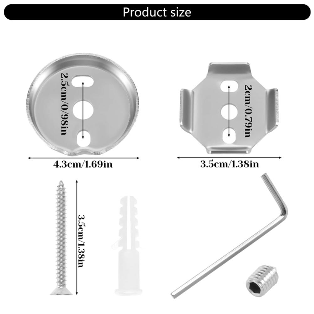 Stainless Steel Towel Rack Mounting Hardware Set, Wall Mount Replacement Accessories Bathroom Storage Rack Accessories