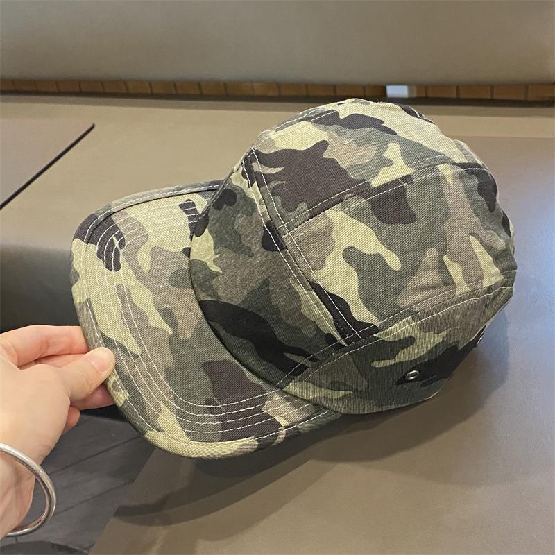 Spring Summer Camouflage Hat Men's Flat-brimmed Hip-hop Baseball Cap Women's American Retro Sunshade Street Sun Cap