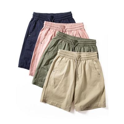 Summer New Style Shorts Made from Xinjiang Long-Staple Cotton, Versatile and Comfortable, Washed Pure Cotton, Loose Straight-Leg Five-Point Pants