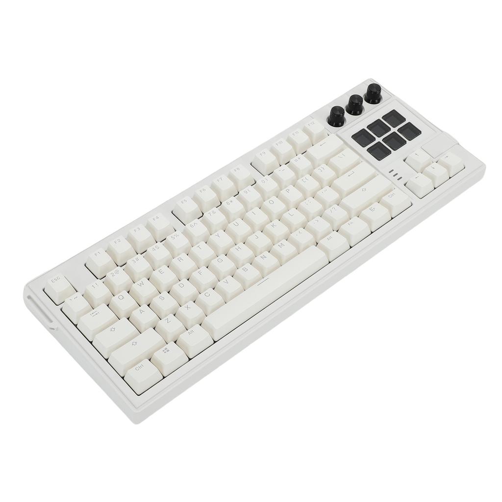 USB Wired Mechanical Keyboard 75 78 Key Layout 6 LCD Programmable Keys Red RGB Backlit Hot Swap Keyboard for PC Gaming
