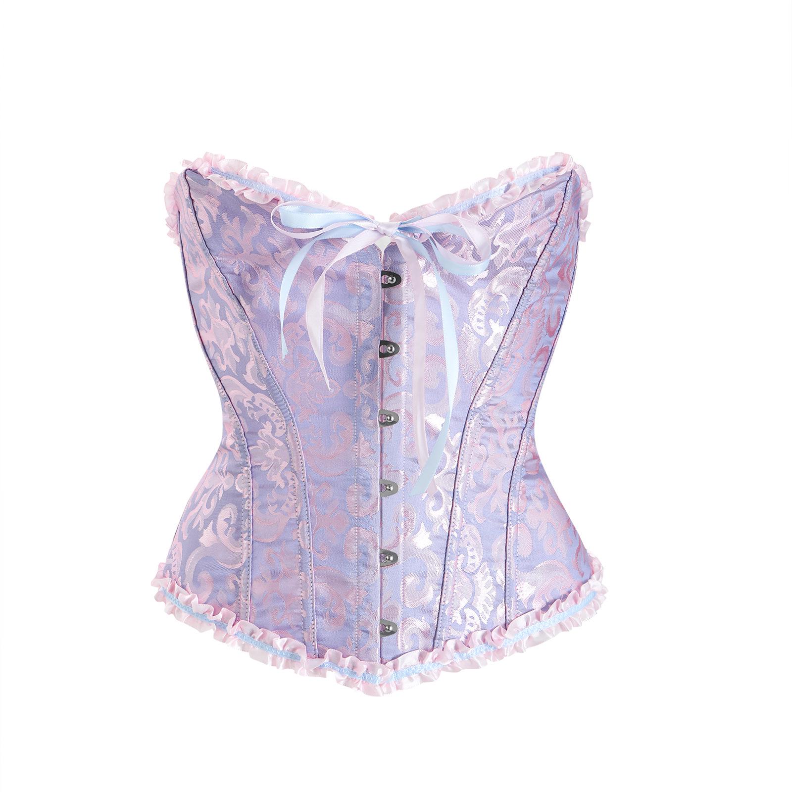 

Европейское и американское жаккардовое вечернее платье с корсетной талией L лаванды фиолетового