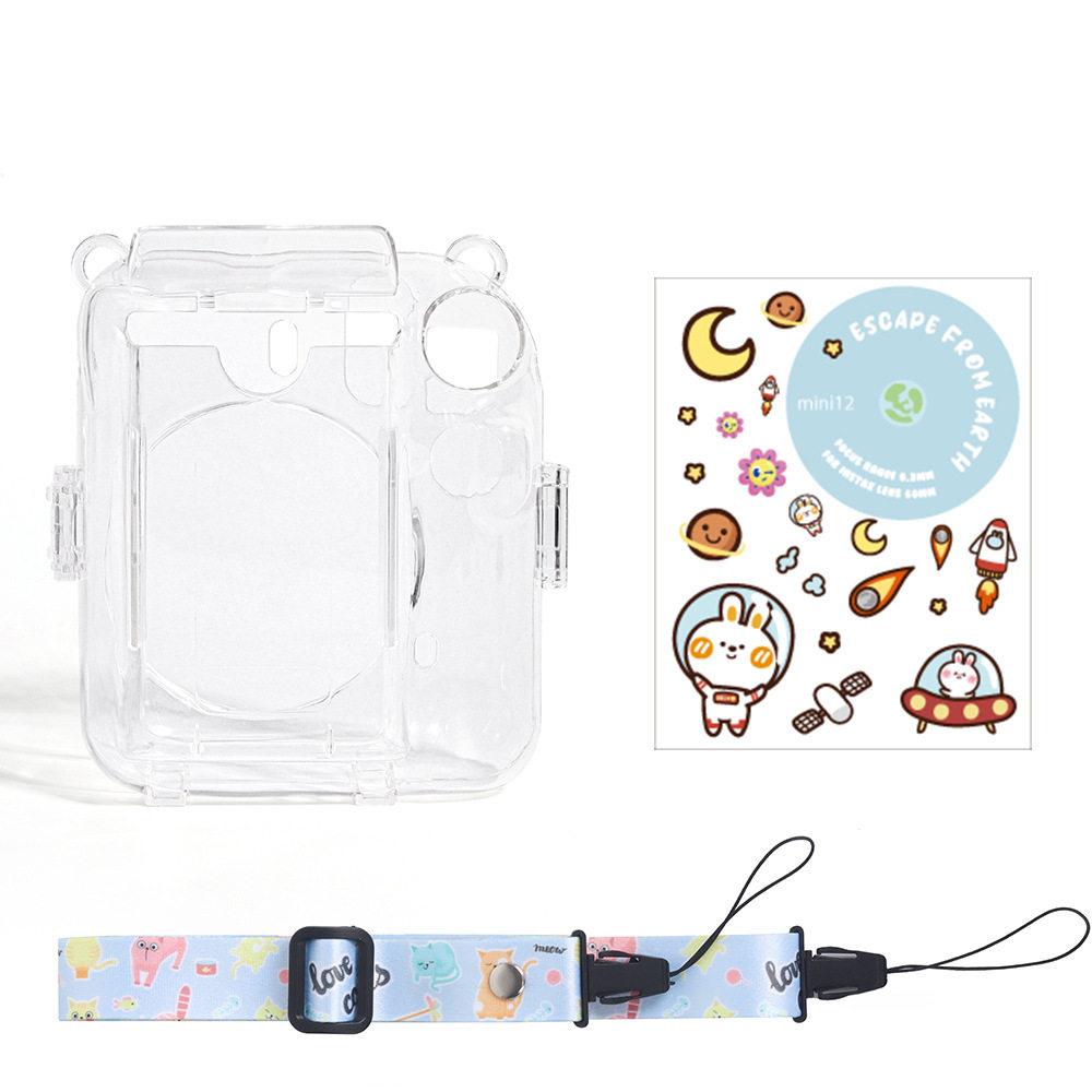Camera bag For Fujifilm Instax Mini 12 Case Transparent Photo Storage Protective Cover Camera Stand Diy Sticker Sets
