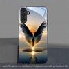 Sunrise Angel Wing Glass Phone Case Suitable for Samsung Galaxy S26 S25 S24 S23 S22 S20 FE/Ultra/Plus Shock and Dust Resistant