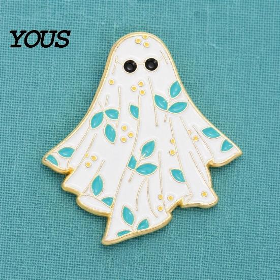 Halloween Pin Ghost Enamel Brooch, Cute Brooch Pin, Cartoon Funny Fashion Little Trendy Accessories for Bag Jacket Backpack Hat Pant Clothes