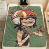 1 Stück Gorillaz Print Flanelldecke, Hohe Qualität, Bequem für alle Jahreszeiten, Heimdekoration, Wärme und Komfort, Perfekt für Weihnachtsgeschenke