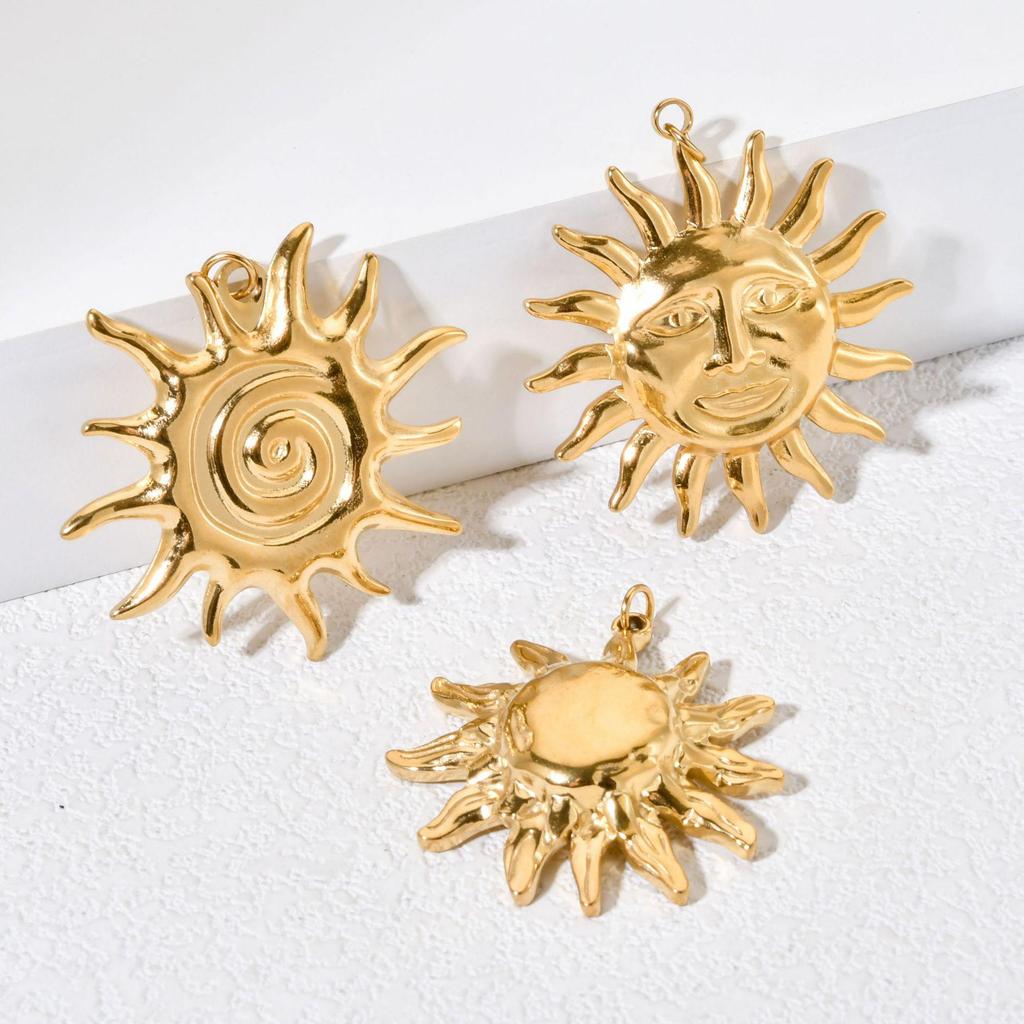 Stainless Steel Sun Charm Keychain & Bag Pendant
