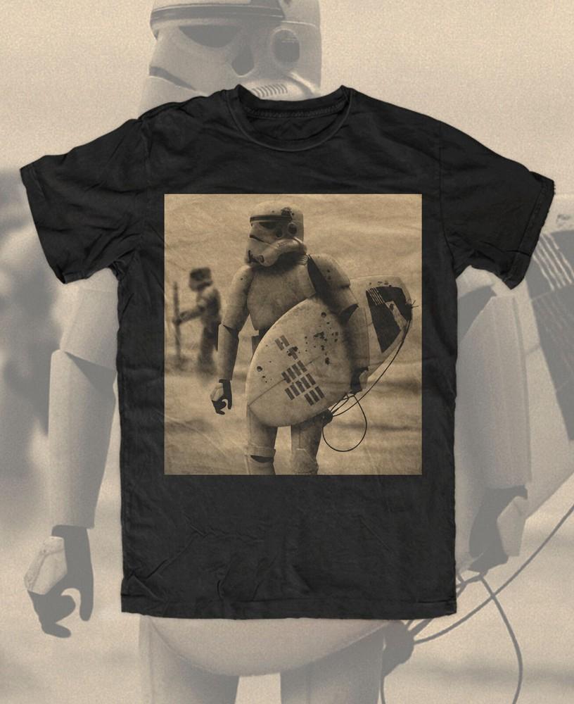 Surf trooper shirt black, fun funny cult retro Unisex T-Shirt XXXXL