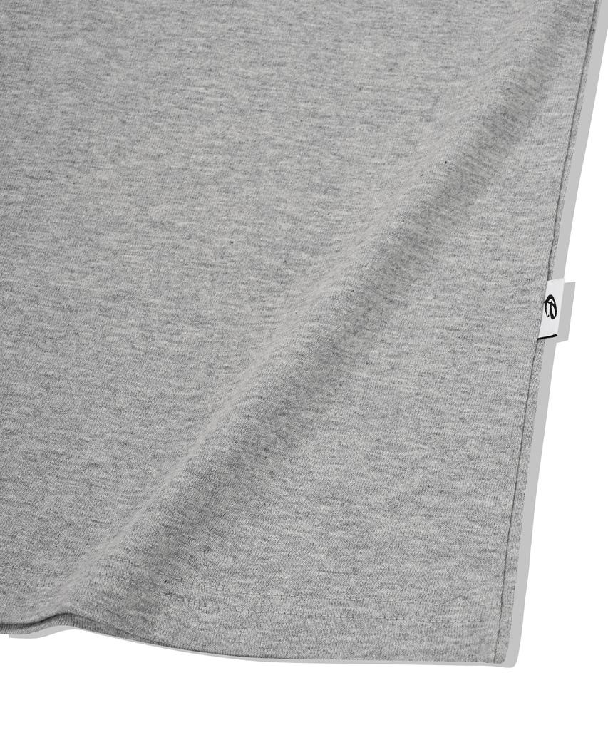 ESCAPEFROM Spread Typographic Logo Print Oversized Short Sleeve T-Shirt Gray