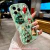 2D Flat Faux Plush Christmas Tree Printed Wavy Phone Case For iPhone 18 Pro Max 17Air 16 Pro Max 16E 17E 15 14 13 12 11 Cover