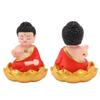 Buddha Ornament Solar Powered Light Energy Sensing Auto Nod Buddha Decoration for Home Car
