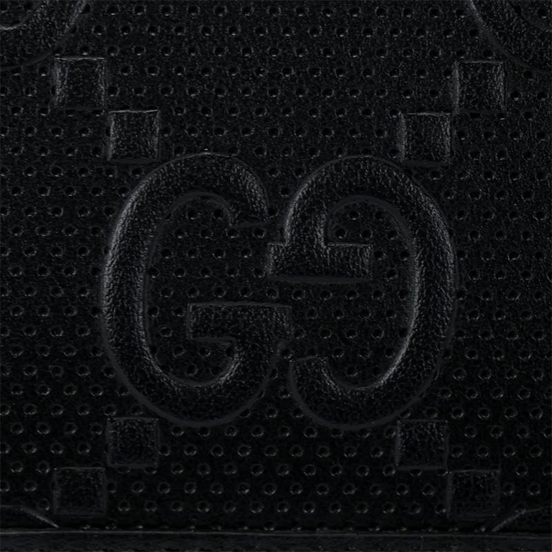 Gucci Monogram Logo Embossed Leather Crossbody Bag Unisex Bags Black 625571-1W3AN-1000