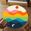 1pc sunset moon Round Chair mat Area Rug - Non-Slip, Floor Mat for Office, Bedroom, and Indoor Decor c1118041