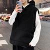 Gilet d'hiver pour femme avec capuche, fermeture à boutons latéraux, isolation thermique en polaire