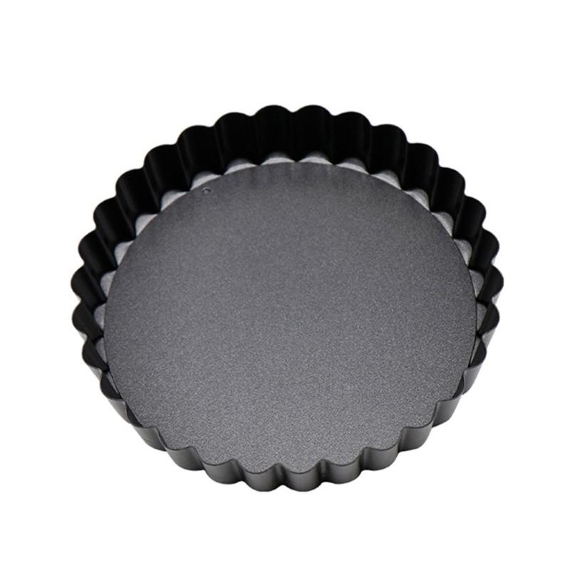 6 Pieces Mini Baking Pans Fluted Molds with Removeable Bottoms Small Baking Molds Carbon Steel Material for Kitchen Use