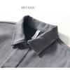 Chinese Style Winter Jacket Men Ramie Cotton Fleece Coat Daily Casual Keep Warm Button Jacket Traditional Men Clothing