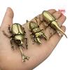Brass Beetle Insect Desktop Ornament - Retro Copper Handicraft Tea Pet & Gift