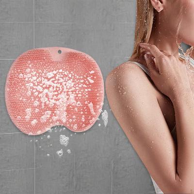 Back Scrubbing Pad for Feet In Shower with Space Saving Design And Suction Cups