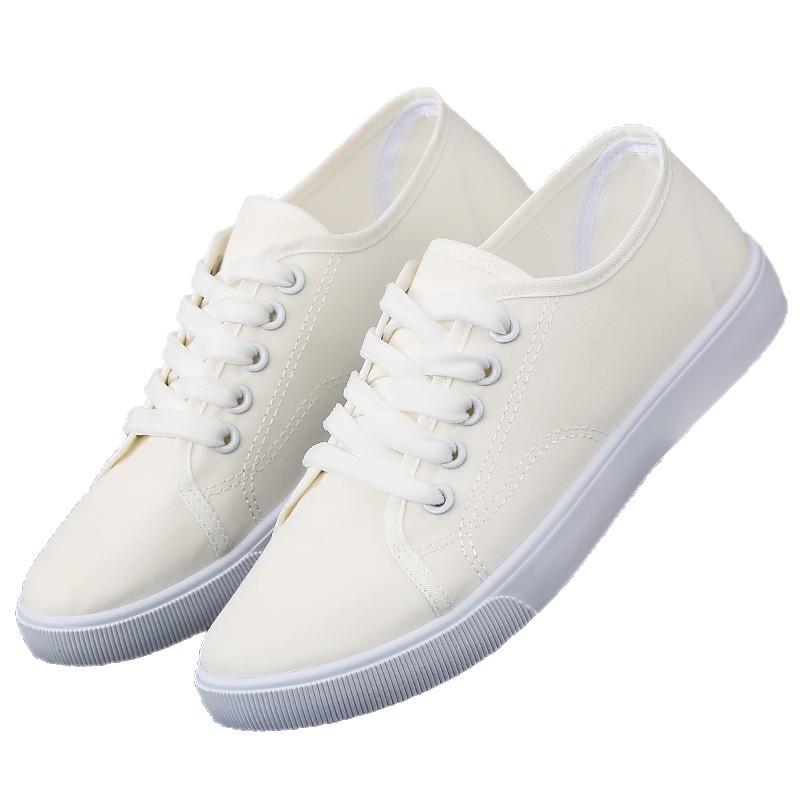 Little white shoes breathable women's summer work shoes nurse shoes Beijing cloth shoes non-slip flat bottom lace-up solid color