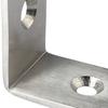 Pakke med 4 rustfritt stål Heavy Duty L-formet hjørnestag Skjøt Vinkelbrakett Hyllebraketter, børstet nikkel(250x150x4mm)