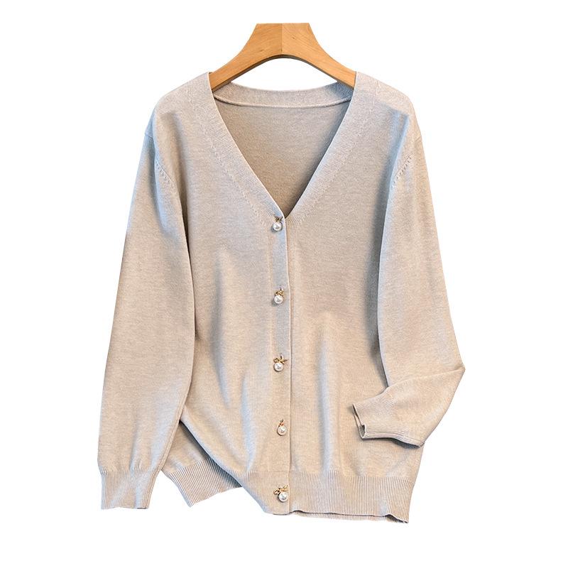 Damen Lockerer Strickcardigan Übergröße (Brust 150/160) - Passt für 200-350 Jin, Stil #8307