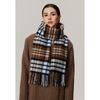 Womens Extra Long 100% Wool Scarf Winter Warm Plaid Shawl Soft Knitted Wrap Cold Weather