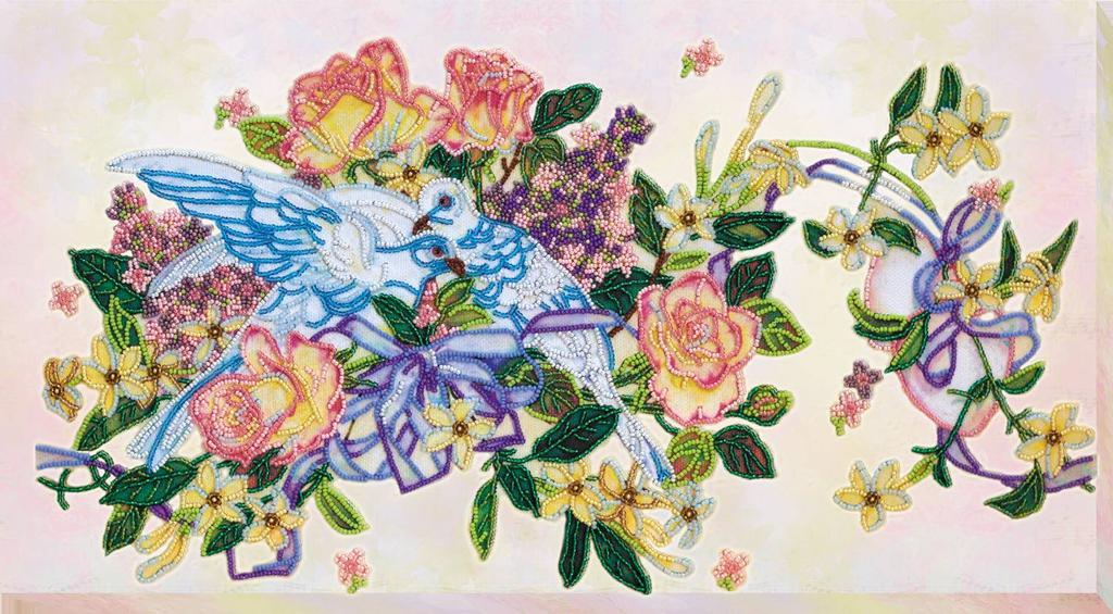 Kit for Embroidery with MICRO Beads On Canvas Abris Art