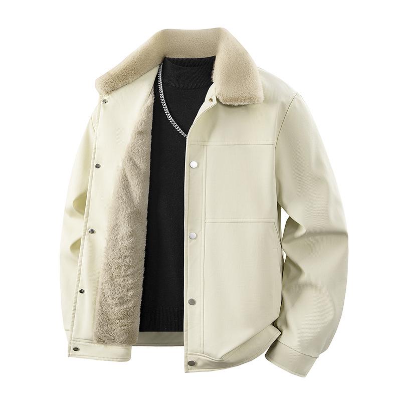 Men's Casual Hong Kong Style Fur Collar Jacket