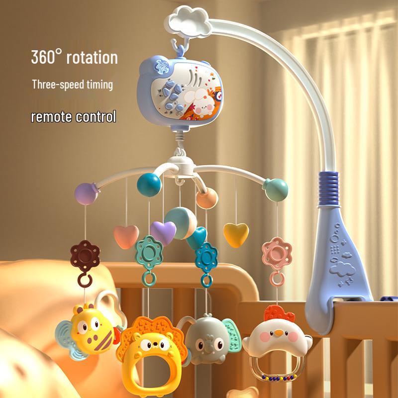Musical Rotating Baby Cradle Mobile: Soothing Newborn Stroller Toy & Rattle