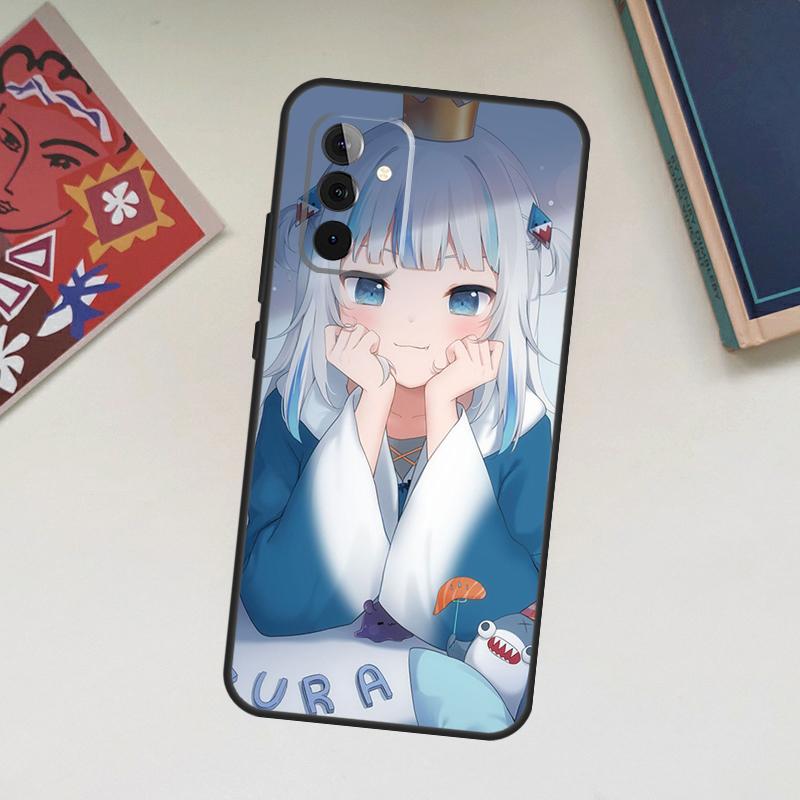 Anime Hololive Gawr Gura Case For Samsung Galaxy A56 A36 A16 A06 A54 A34 A14 A13 A53 A12 A22 A32 A52 A35 A17 A15 A55