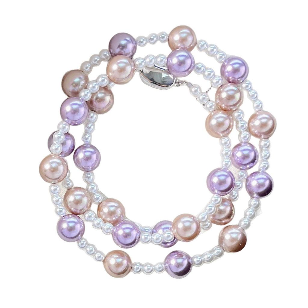Vintage High-Quality Strong Light Mixed Color Artificial Crystal Necklace Necklace Sweater Chain