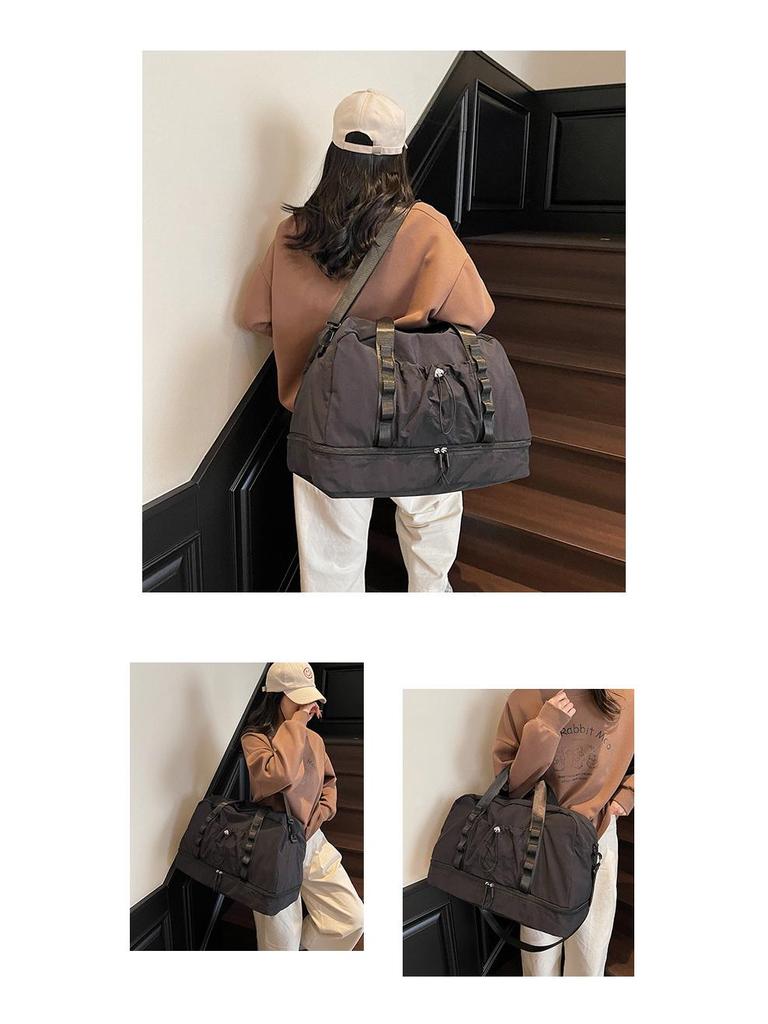 Women's Large Capacity Multifunctional Travel and Fitness Bag - Trendy, Dry/Wet Separation, Perfect for Yoga and Short Trips