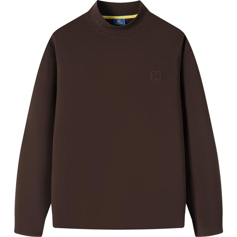 NVG YOUNG Men's Loose Fit Mock Neck Cotton Sweatshirt