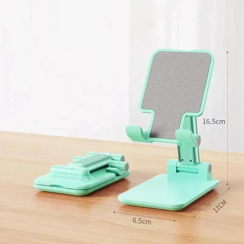 Folding Phone Holder Tablet Lazy Bracket Height Adjustable Desktop Live Streaming Stand for iPhone 12-17 Pro Max Samsung Xiaomi