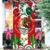 1pcs Mexican Lndependence Day Party Decor Door Cover Banner Eagle Snake Cactus Mexican Style Festival Party Porch Decor Backdrop