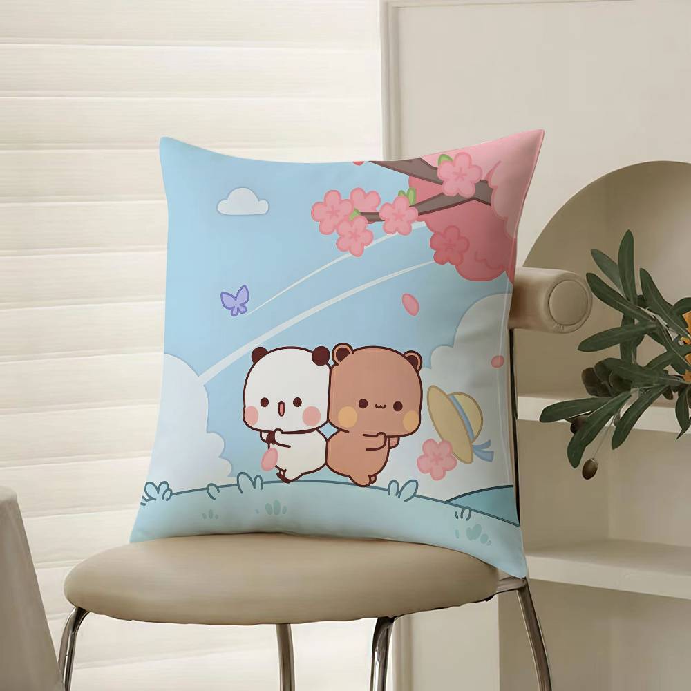 Cute Cartoon Characters Bubu & Dudu Pillow Case Comfort Sofa Bed Silky Elegant Invisible Zipper Decorative Cushion Cover