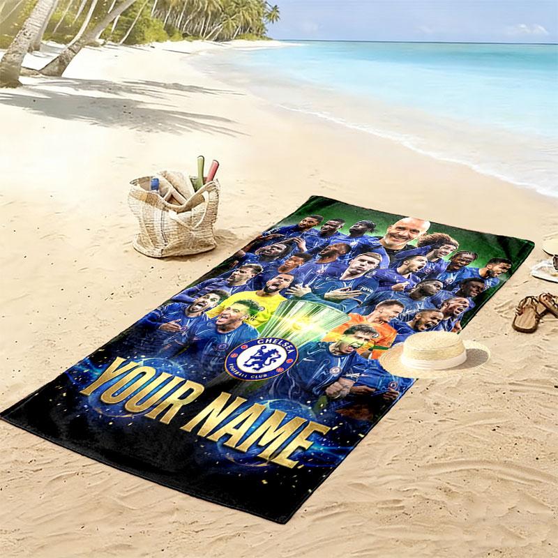 Custom Chelsea Print Beach Towel, Large Soft Quick Dry Towel for Beach Camping Swimming