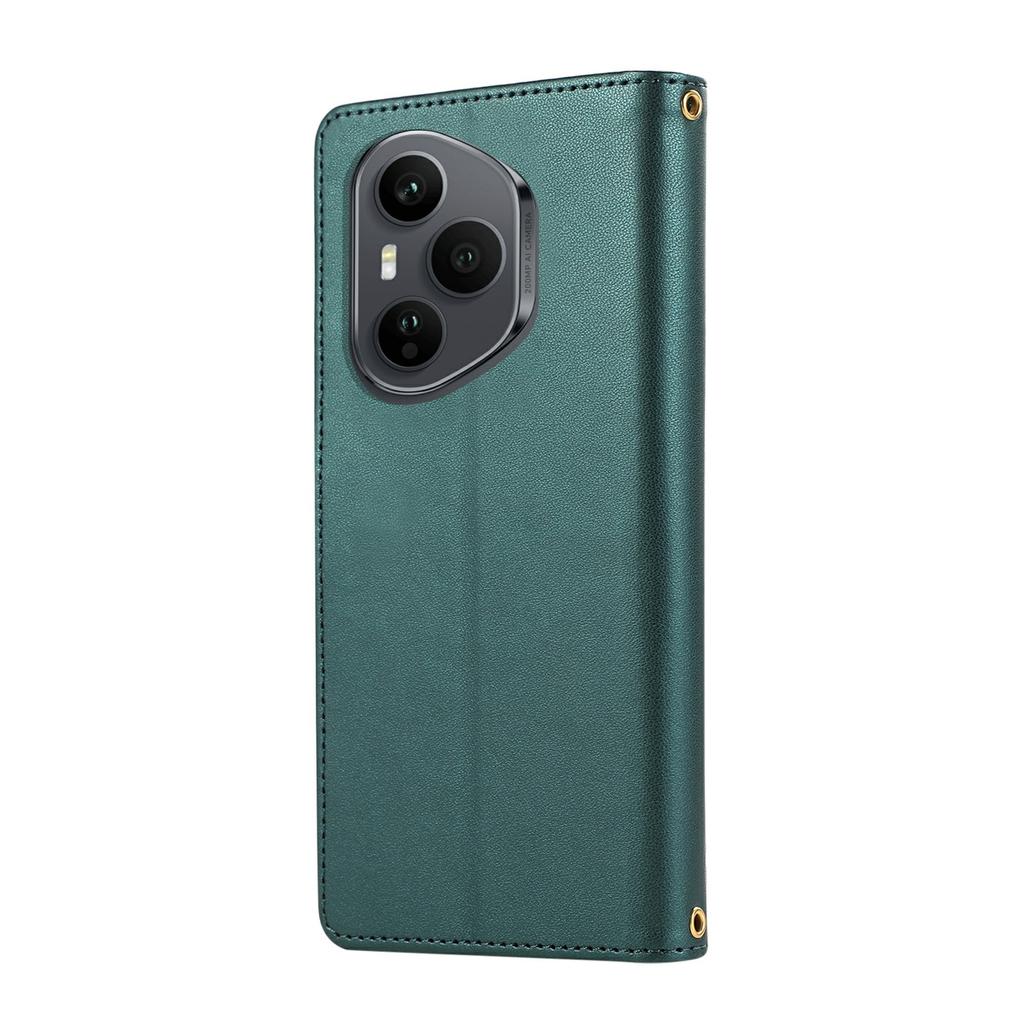 For Honor 400 Pro 5G (Global) Case Multi Card Slots Zipper Rhombus Leather Phone Cover with Wrist Strap