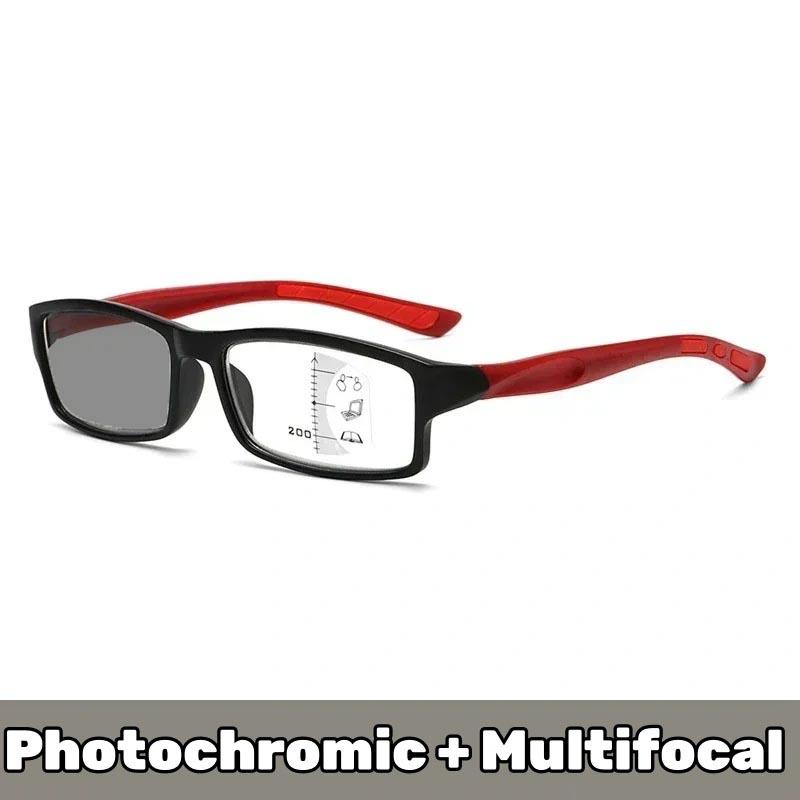 Men Women Pochromic Multifocal Reading Glasses new Trendy Square Progressive Glasses Ultralight Sports Presbyopia Eyeglasses