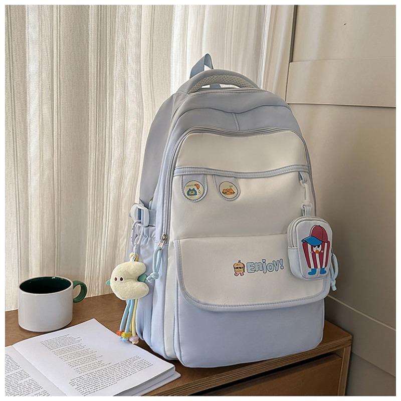 The new schoolbag is high-value, fresh and sweet, candy-colored backpack, lightweight and large-capacity backpack for junior high school students.