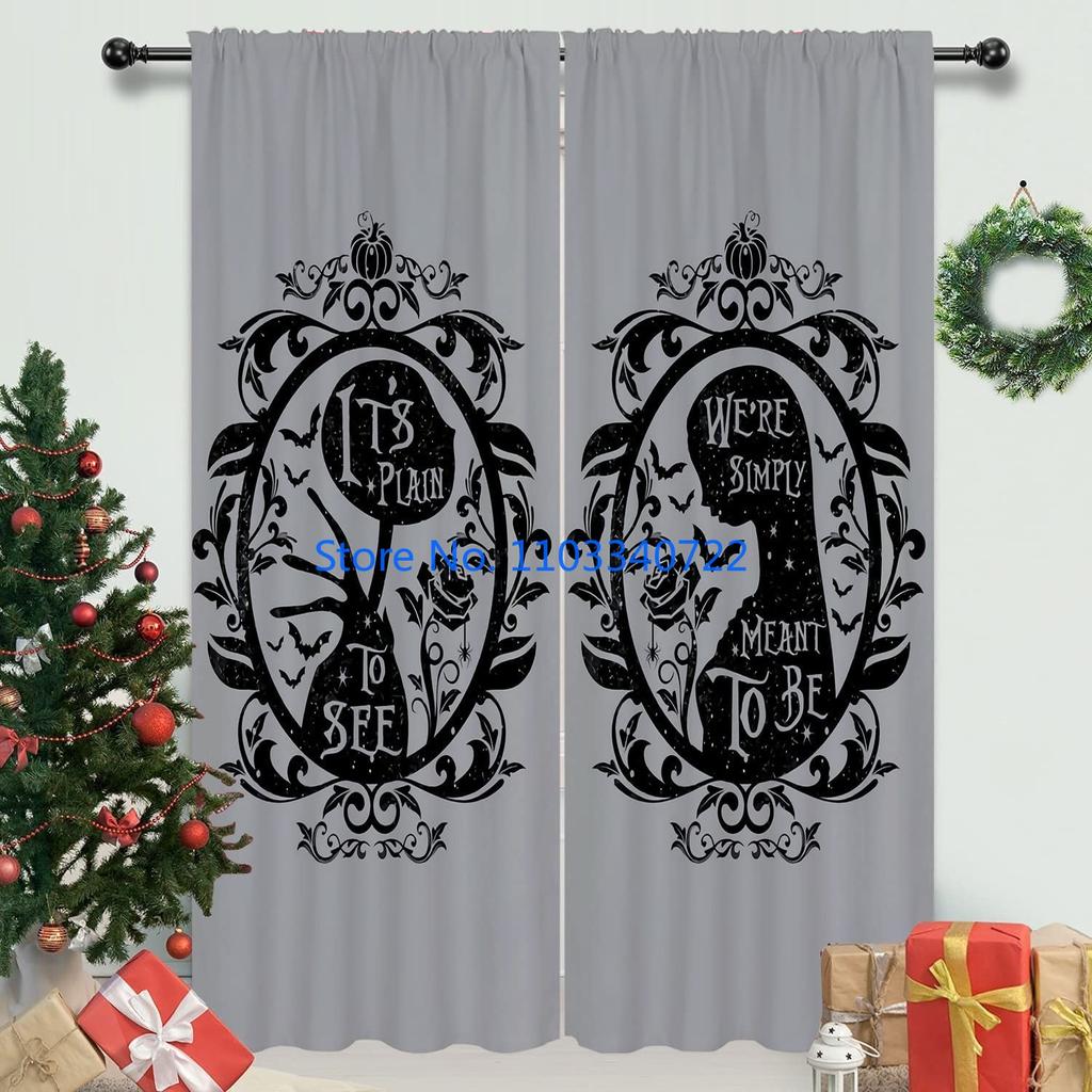 Anime Nightmare Before Halloween Christmas Jack Skeleton Window Curtain 184X215Cm 3D Print Blackout Curtains Bedroom Kids Gift