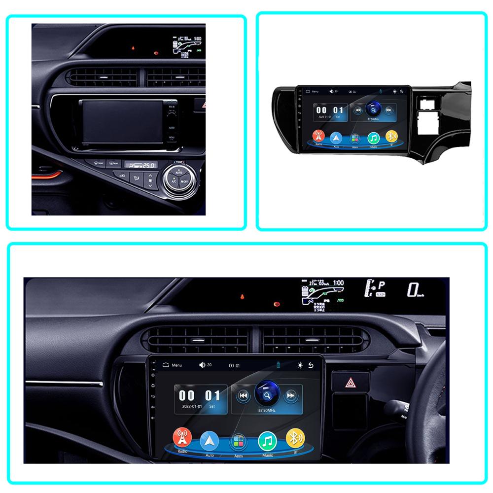 icreative Car Radio Multimedia MP5 Player Head Unit Stereo BT For Toyota Aqua 2011-2014