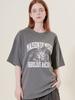 LA MAISON STUDIO Unisex Le Lis Pigment Logo Smoky Short Sleeve T-Shirt Charcoal (Fcf2Ts420M)